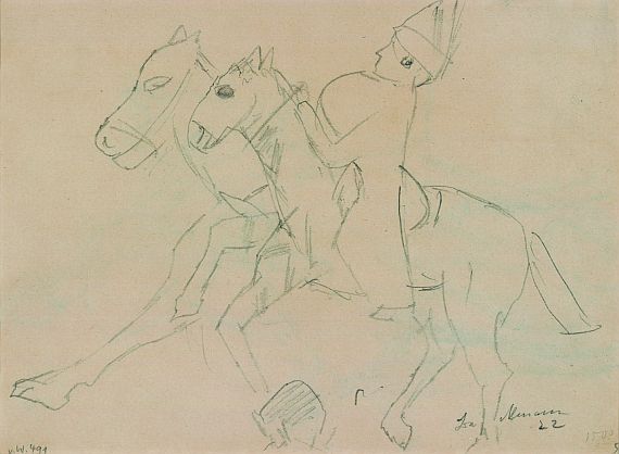 Max Beckmann - Reiter mit zwei Pferden