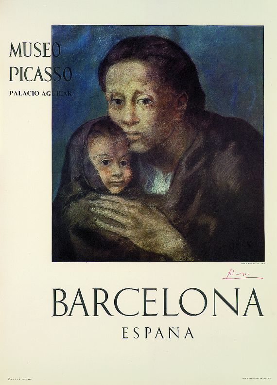 Pablo Picasso - Mère et enfant au fichu (Plakat für das Museo Picasso, Barcelona)