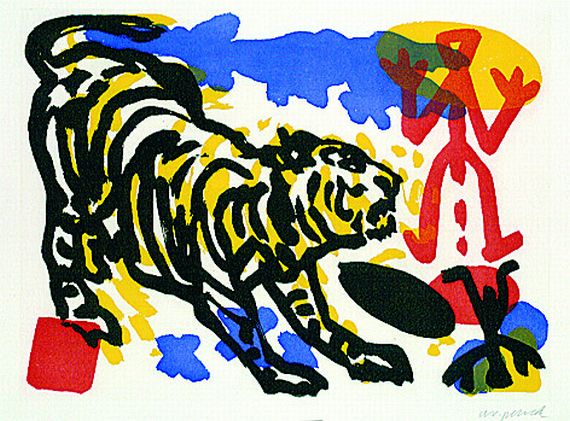 A.R. (d.i. Ralf Winkler) Penck - Tiger und Figuren