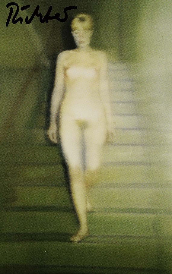 Gerhard Richter - 4 Postkarten: Erna-Akt auf einer Treppe. Olympia. Betty. Abstraktes Bild 858-4