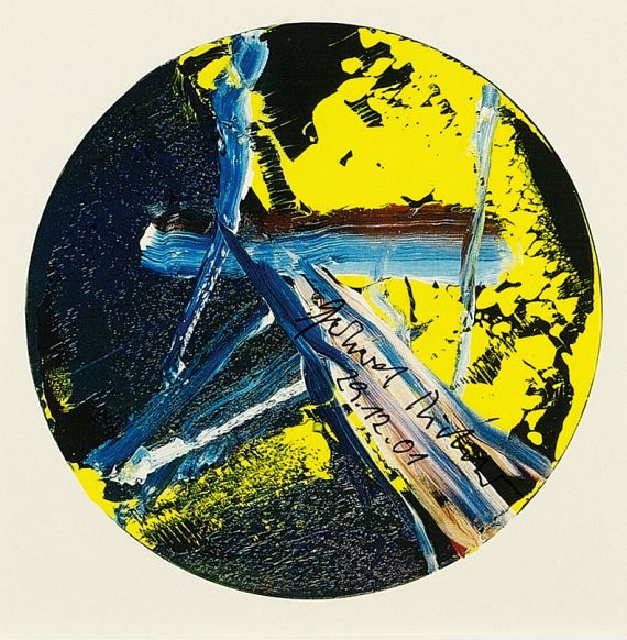 Gerhard Richter - 2 Bll.: Ohne Titel (Goldberg-Variationen). Abstrakte Komposition