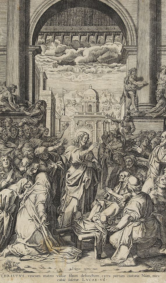 Aliprando Caprioli - Jesus erweckt den Sohn der Witwe zu Naim