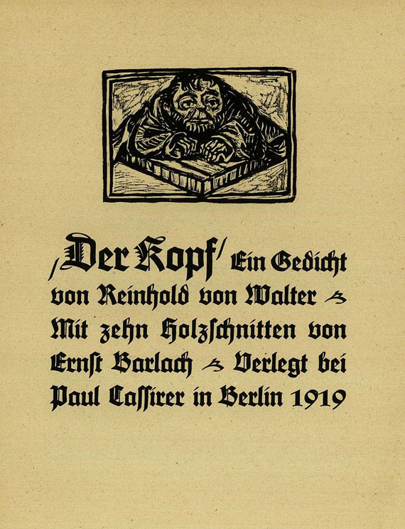 Ernst Barlach - Walter, R., Der Kopf, 1919.