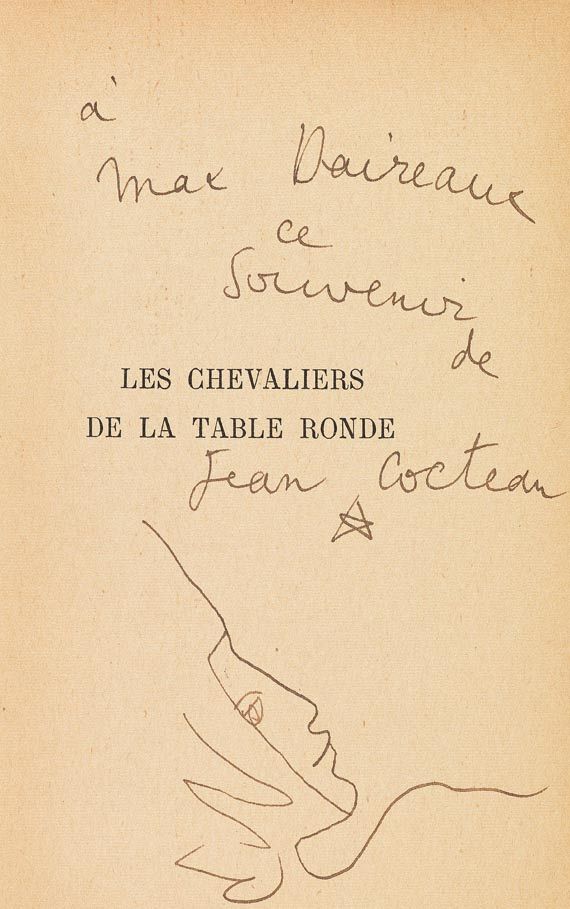 Jean Cocteau - Les Chevaliers de la Table Ronde, mit eigh. Widmung, 1937.