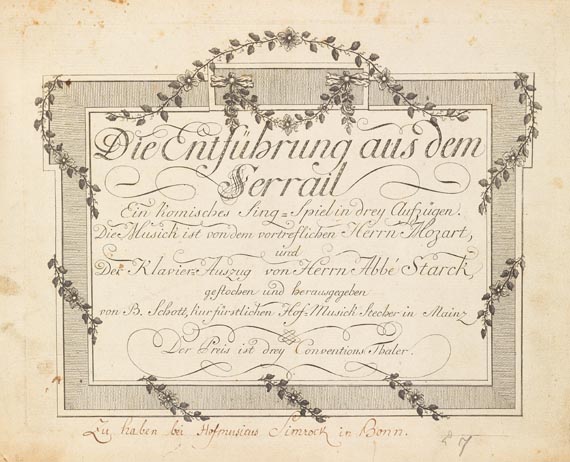 Wolfgang Amadeus Mozart - Entführung aus dem Serail. Ca. 1790. - Altre immagini