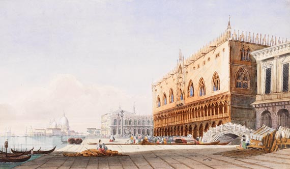  Italien - Blick auf den Dogenpalast in Venedig