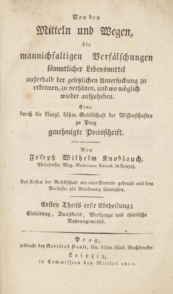 Joseph Wilhelm Knoblauch - Von den Mitteln und Wegen. 1810. 2 Bde. - Altre immagini