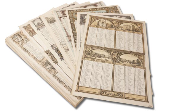  Kalender - 1 Kassette Frankfurter Kalender, Jahrgang 1723-1880. - Altre immagini