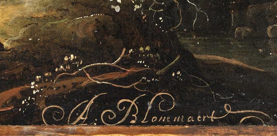 Abraham Blommaert (von Middelburg) - Gemäldepaar: Landschaft mit Ruine, Landschaft mit Flusslauf - Signatura