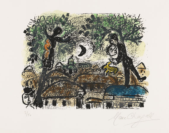 Marc Chagall - La Lune noire