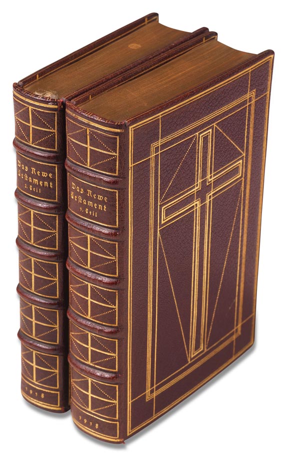  Biblia germanica - Das newe Testament Deutsch, 2 Bde. 1918. - Legatura