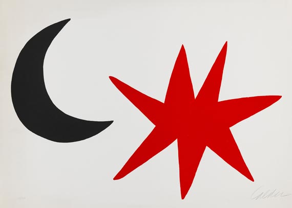 Alexander Calder - 2 Blätter: Mond und Stern. Rote Reiterstudie - Altre immagini