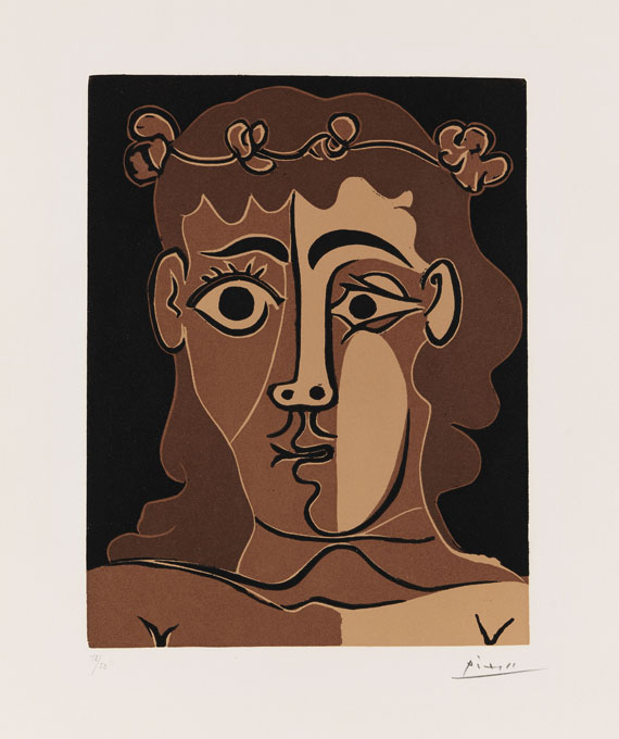 Pablo Picasso - Jeune Homme Couronné de Feuillage - Signatura