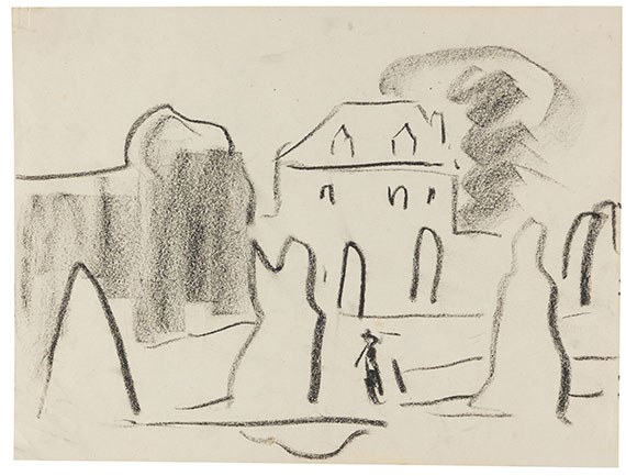 Ernst Ludwig Kirchner - Blick auf das Palais im Großen Garten in Dresden
