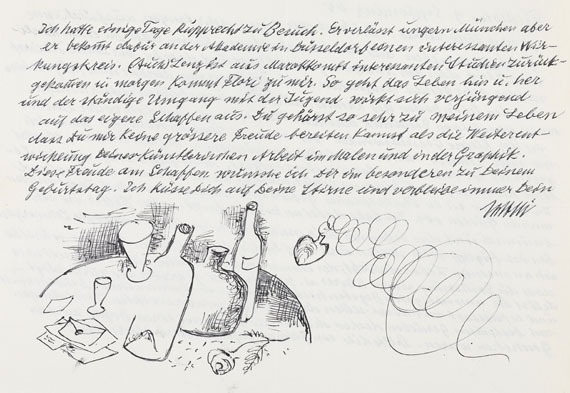 Willi Geiger - Sammlung von Briefen und Orig.-Zeichnungen. 2 Mappen - Altre immagini