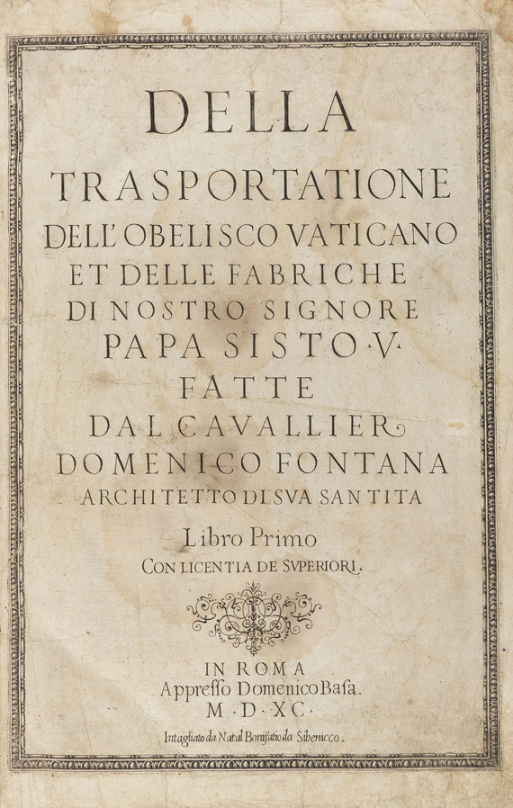 Domenico Fontana - Della Trasportatione. 1590