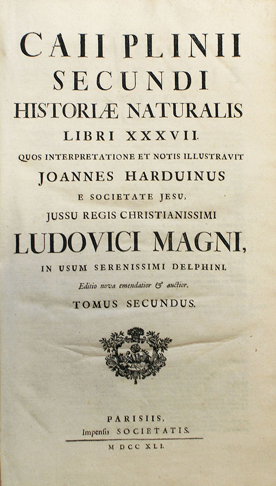  Plinius Secundus minor - Historiae naturalis. 2 Bde. 1741 - Altre immagini