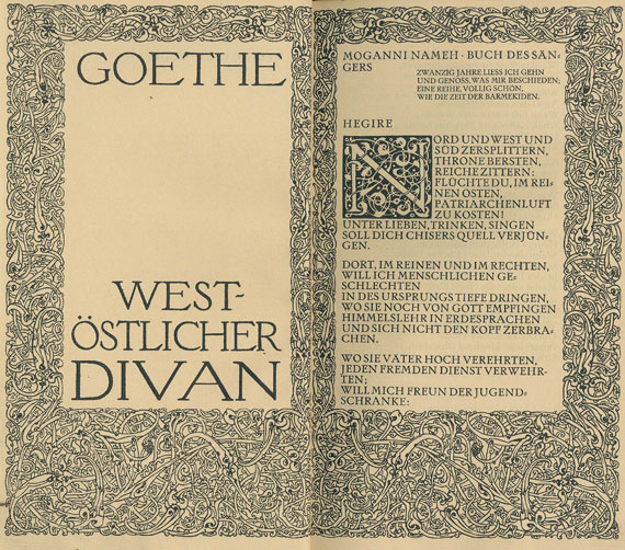 Marcus Behmer - Goethe, J. W. von, West-östlicher Divan. 1910
