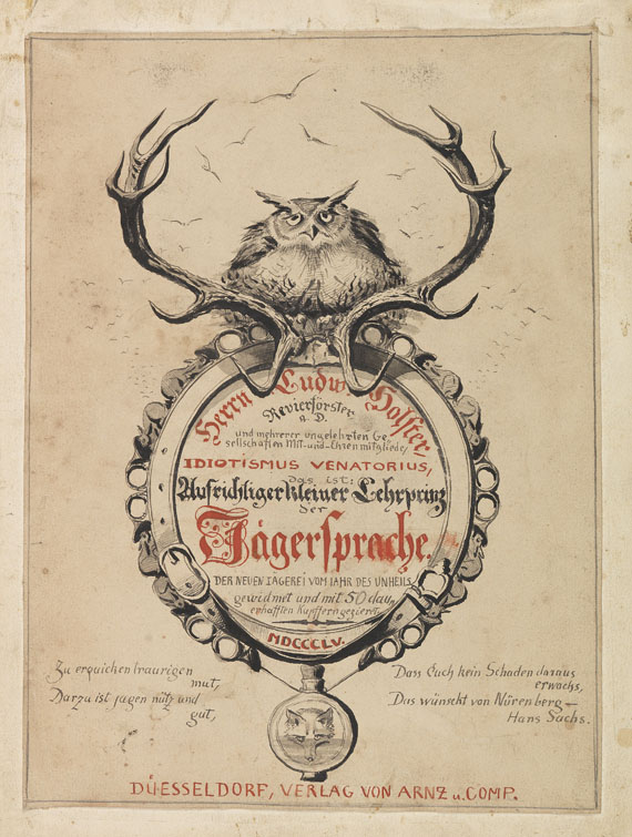 Ludwig Holster - Idiotismus venatorius. Jagd- Handschriften-Unikat. 1855 - Altre immagini