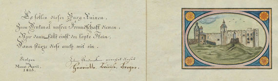  Album amicorum - 4 Stammbücher, Sachsen um 1820-80. Zus. 4 Tle.