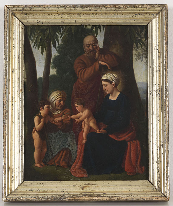  Nazarener - Die Heilige Familie mit der heiligen Elisabeth und dem Johannesknaben - Cornice