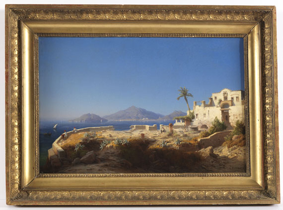 Albert Eichhorn - Ansicht der Insel Salamis von Nordosten - Cornice