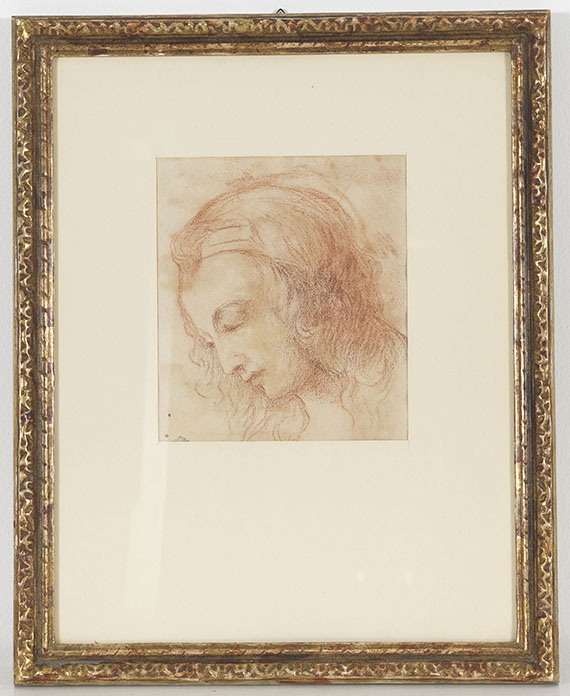  Italien - Geneigter Frauenkopf (Studie nach Leonardo da Vinci) - Cornice