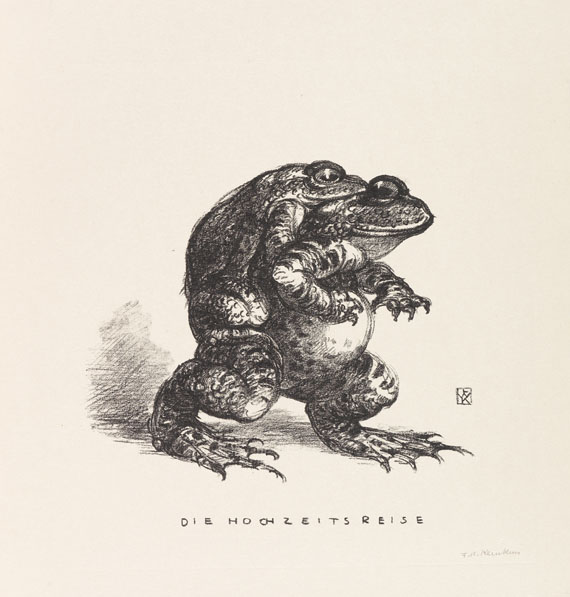 Friedrich Wilhelm Kleukens - Krötenkroam. 8 Lithographien. - Altre immagini