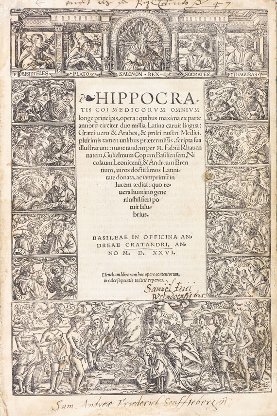  Hippokrates - Hippocratis coi medicorum omnium. (Riga-Einband) - Altre immagini
