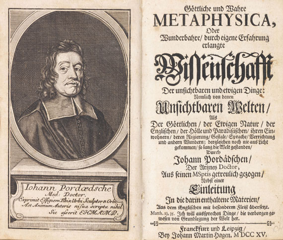 Johann Pordage - Göttliche und wahre Metaphysica. 3 Bde.