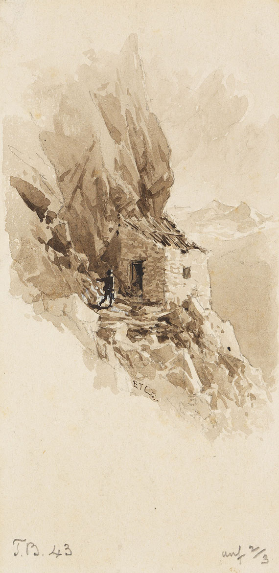 Edward Theodore Compton - 2 Bll.: Tabarettawand mit der Payerhütte. Schutzhütte an der Felswand - Altre immagini