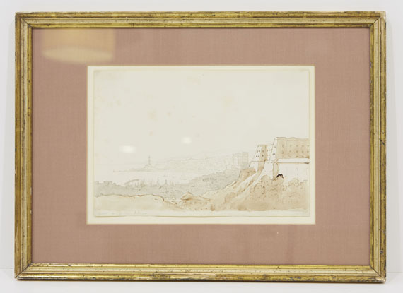 Franz Ludwig Catel - Blick auf den Hafen von Genua - Cornice