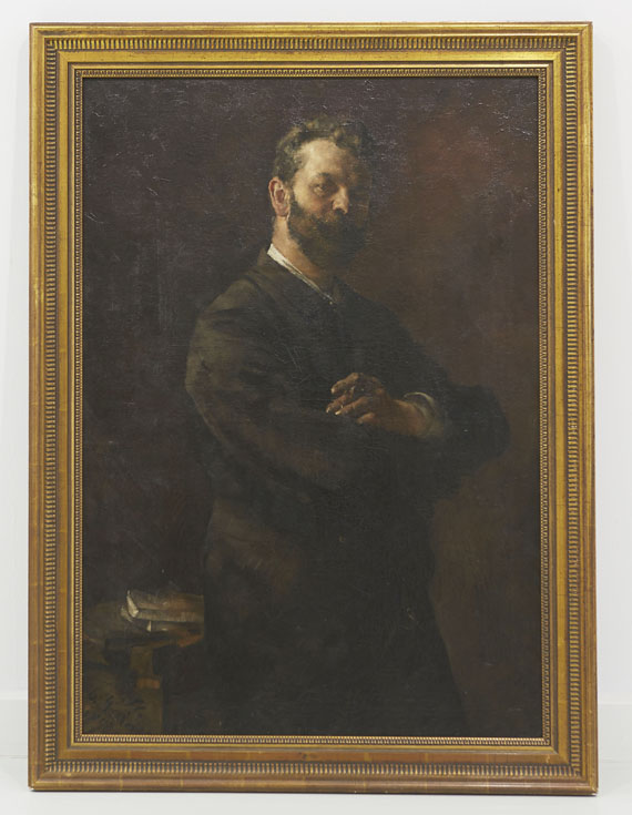 Otto Greiner - Porträt des Zeichenlehrers Arthur Haferkorn - Cornice