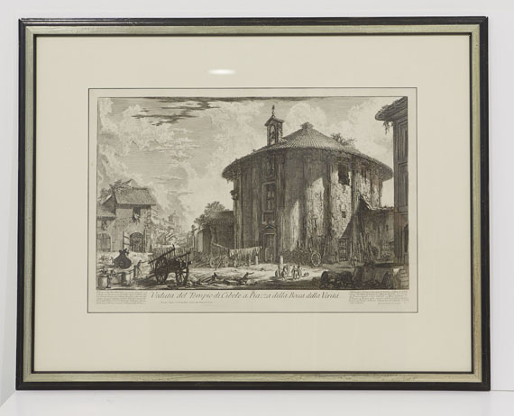 Giovanni Battista Piranesi - Veduta del Tempio di Cibele a Piazza della Bocca della Verità - Cornice