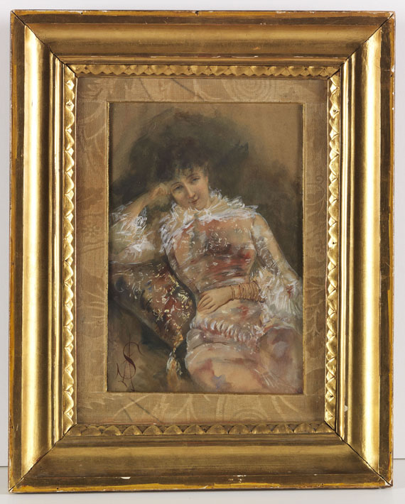 Alfred Stevens - Porträt der Sarah Bernhardt - Cornice