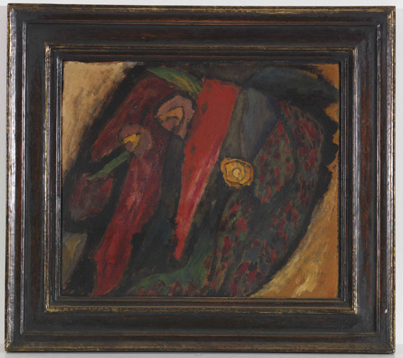 Gabriele Münter - Farbstudie 1915 mit Rot und Gelb - Cornice