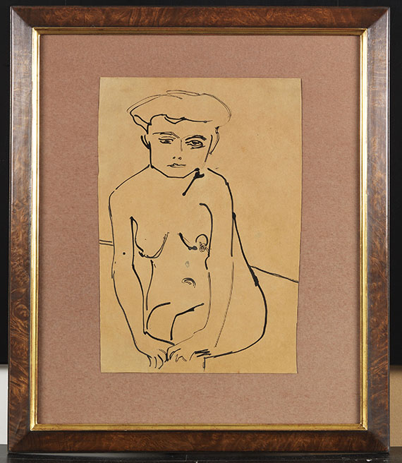 Ernst Ludwig Kirchner - Sitzender weiblicher Akt - Cornice