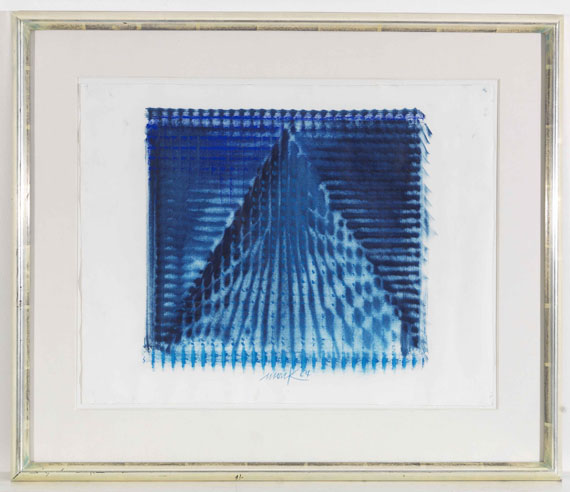 Heinz Mack - Ohne Titel (blaue Pyramide) - Cornice