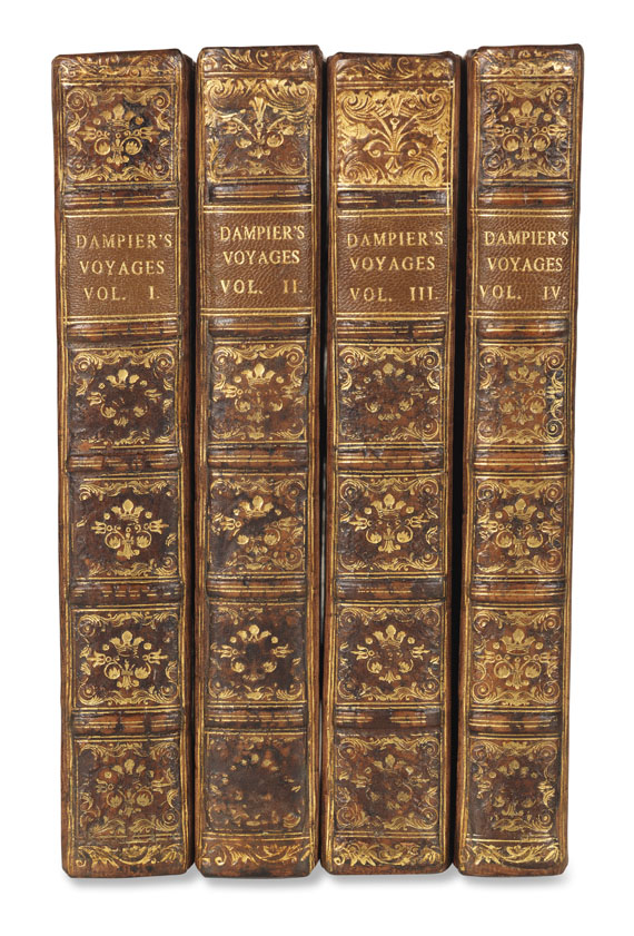 William Dampier - Collection of Voyages. 4 Bde.