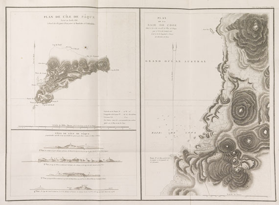 Jean Francois Galaup de La Perouse - Voyage de la Pérouse. 4 Bde. + 1 Atlas