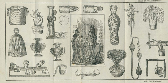 Zaubertricks - Mille et un amusements de société (par Blismon). Um 1825.