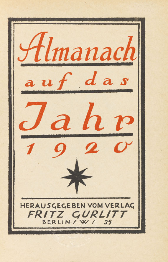 Fritz Gurlitt - Almanach auf das Jahr 1920.