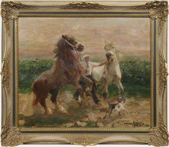 Otto Dill - Durchgehende Pferde - Cornice