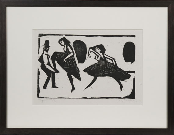 Ernst Ludwig Kirchner - Akrobatischer Tanz - Tanzgruppe, Mann maskiert - Cornice