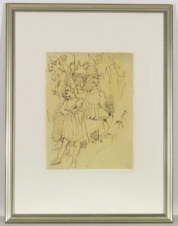 Ernst Ludwig Kirchner - Skizze nach der Scuola Ferrarese - Cornice
