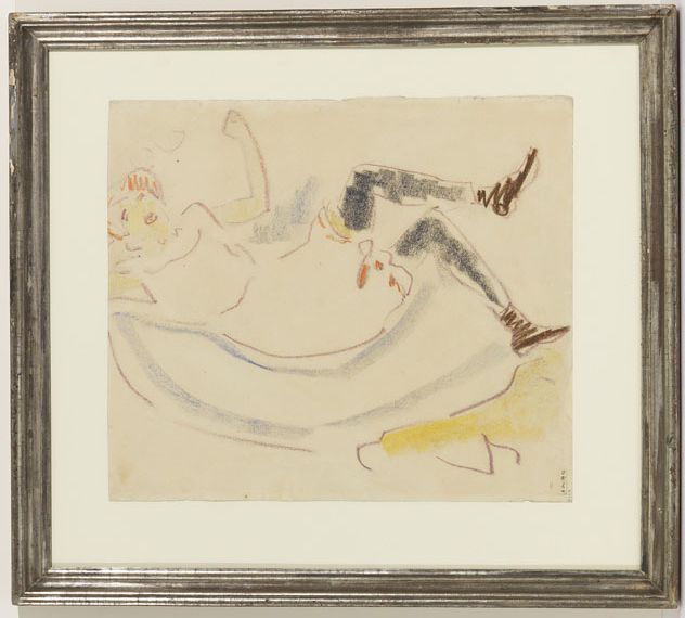 Ernst Ludwig Kirchner - Liegendes Mädchen - Cornice