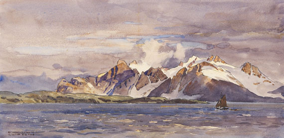 Edward Harrison Compton - 2 Bll.: Nordnorwegische Landschaften: Vogelfelsen auf der Insel Hjelms-Ö, Finnmark. Küste bei Arnøya - Altre immagini
