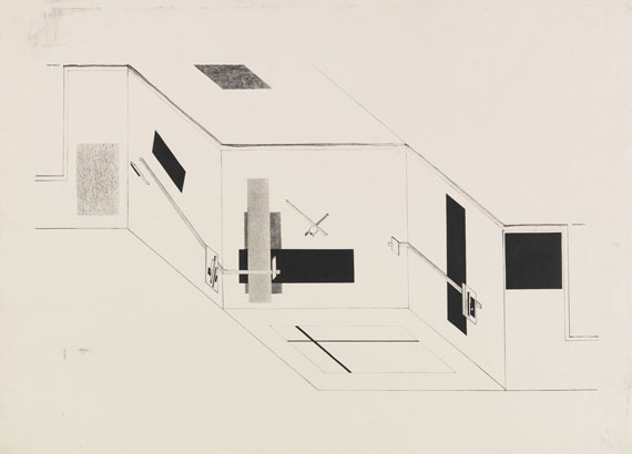 El Lissitzky - Der Prounenraum - Blatt 5 der I. Kestnermappe, Proun