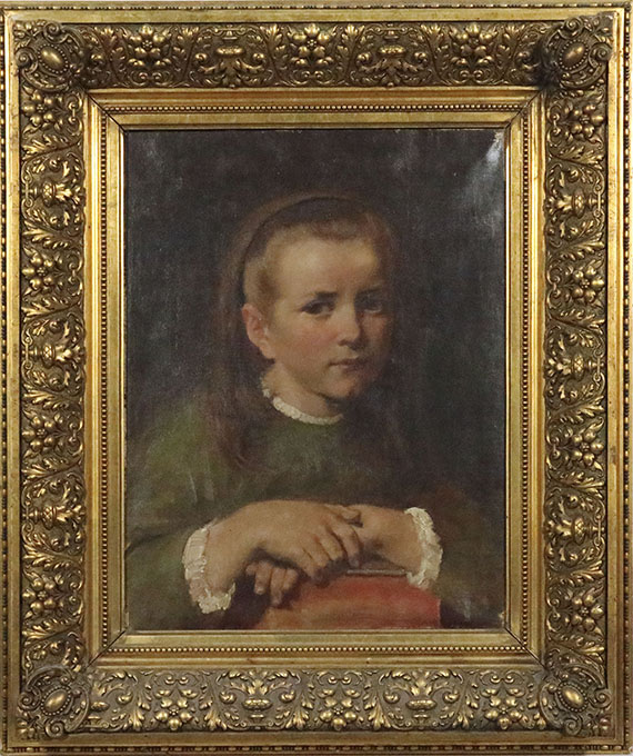 Jakob Grünenwald - Mädchenporträt (Agnes, die Tochter des Künstler) - Cornice