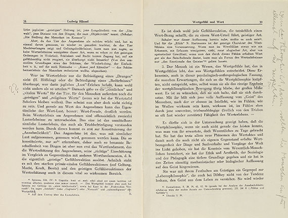 Ludwig Wittgenstein - Hänsel, L., Wertgefühl u. Wert. Eigh. Korrekturexemplar von Wittgenstein. 1949 - Altre immagini